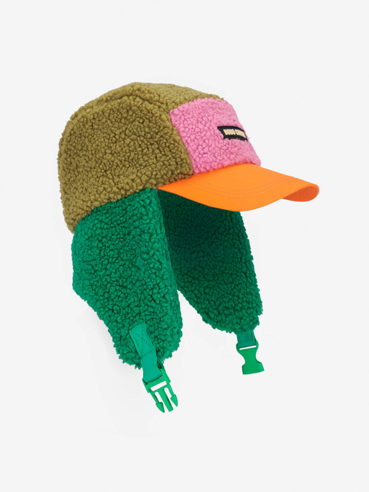 Color Block Chapka - Green/Pink