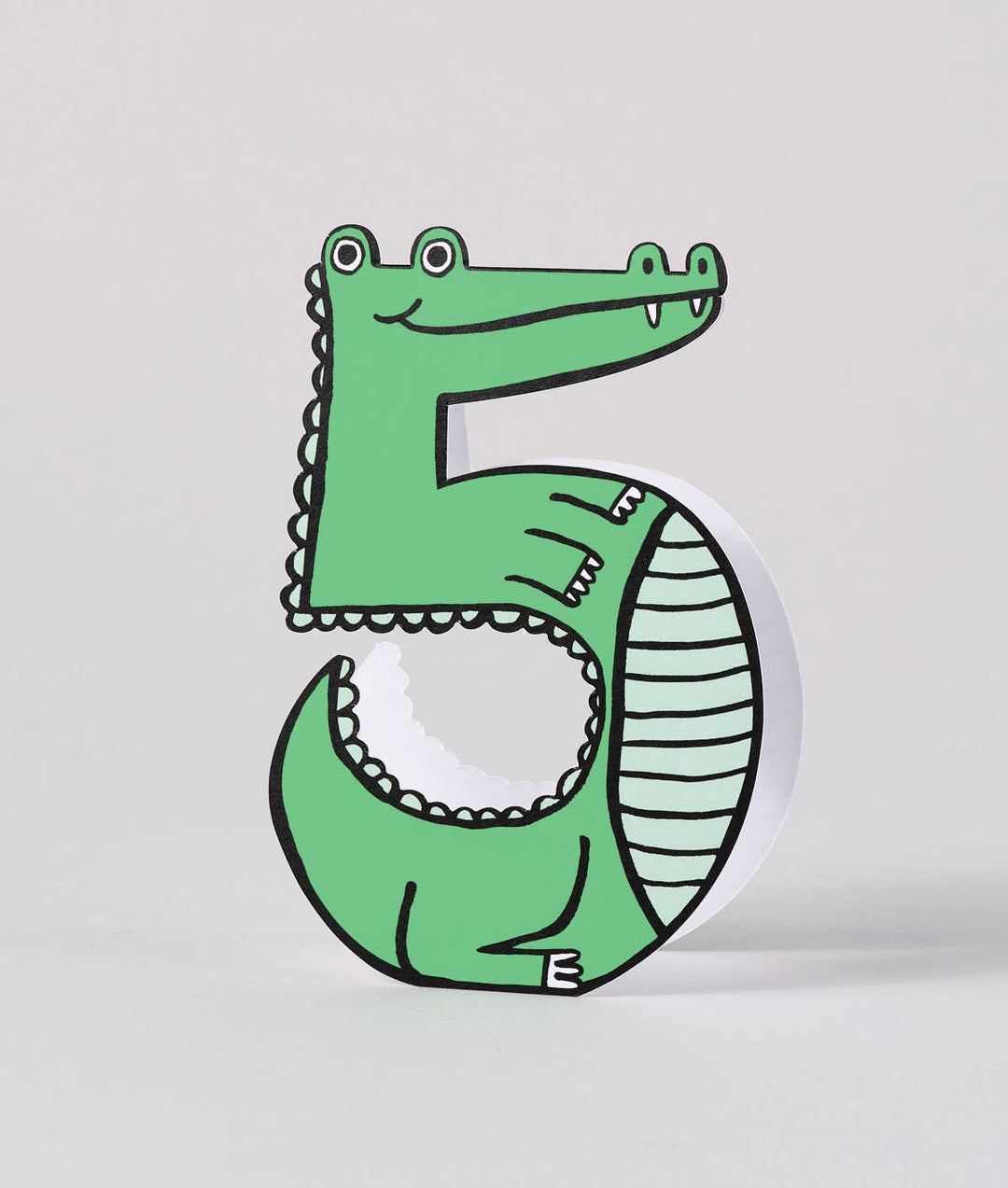Croc 5th Birthday Kid's Birthday Number Card