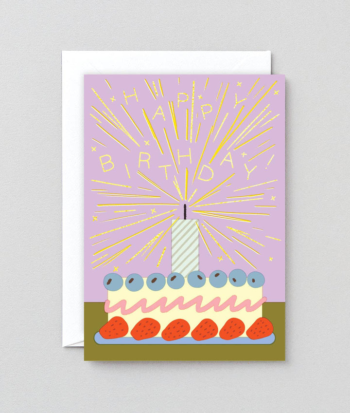 Happy Birthday Sparkler Greetings Card