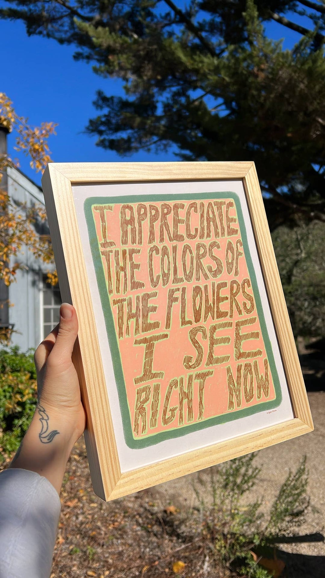 The Flowers I See Right Now - Art Print