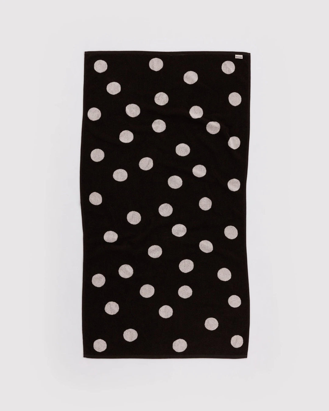 Bath Towel - Cream and Black Polka Dot