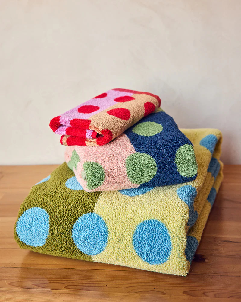 Blue Dot Bath Towel