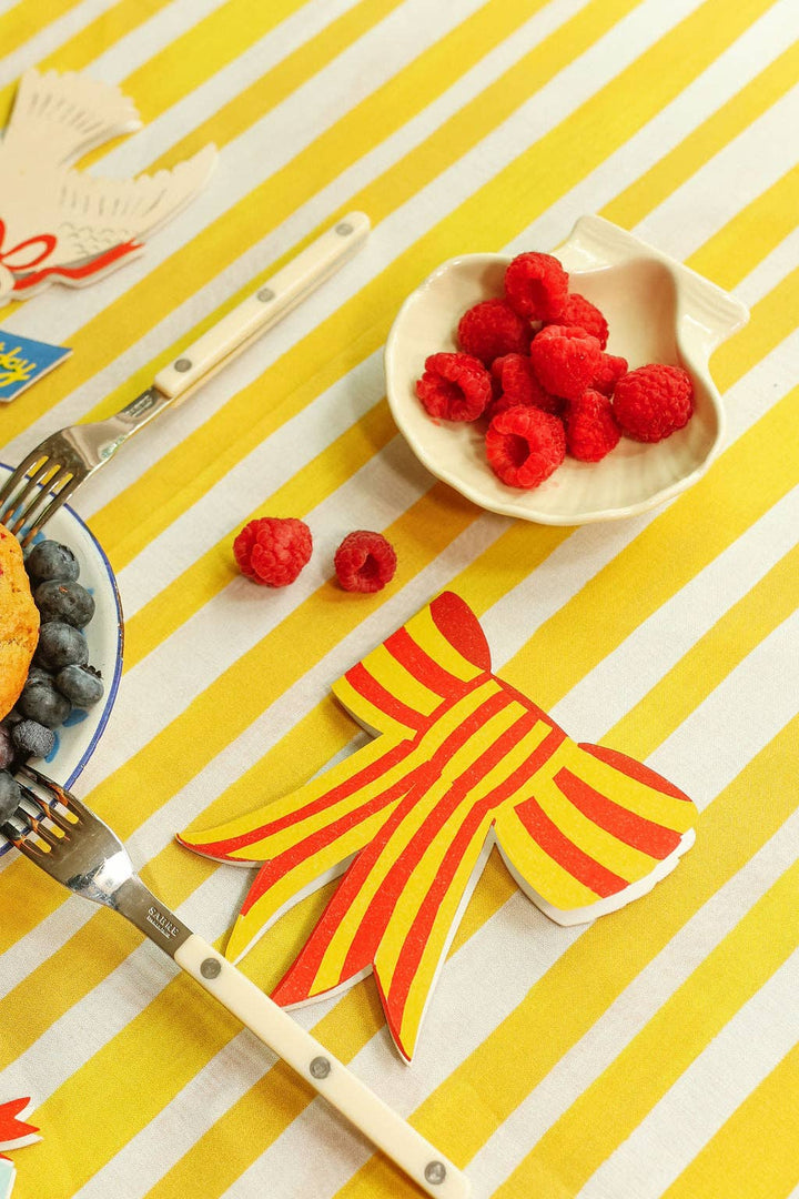 Stripy Bow - Die Cut Card