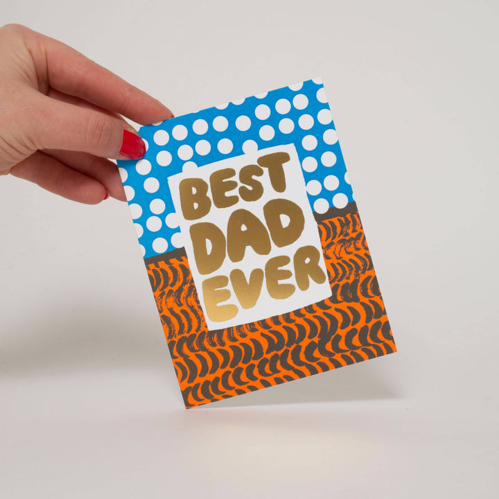 Best Dad Ever Letterpress Greeting Card by Egg Press