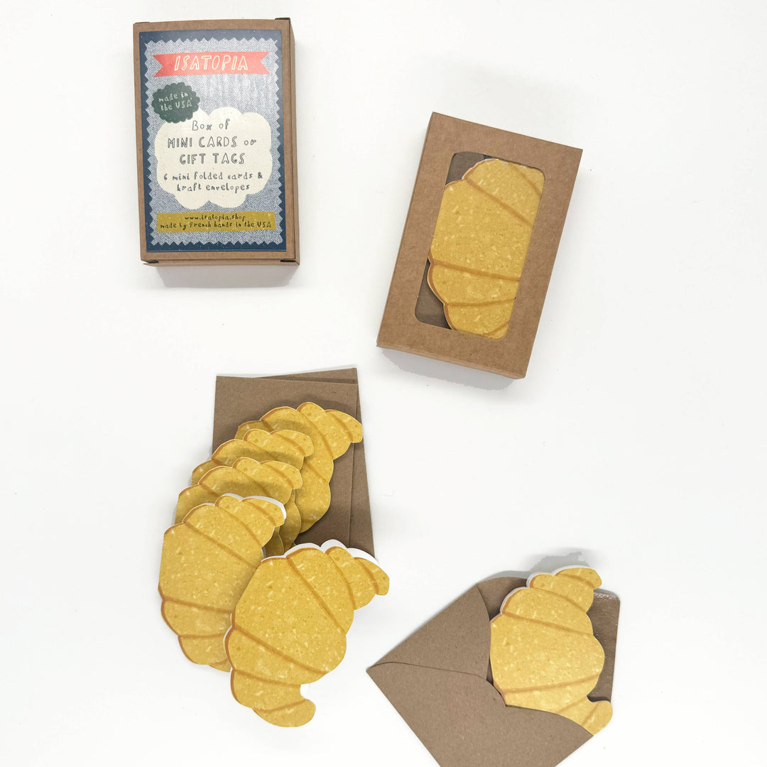 Croissant Mini Cards - box of 6