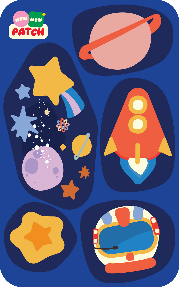 Space Sticker Patch Sheet