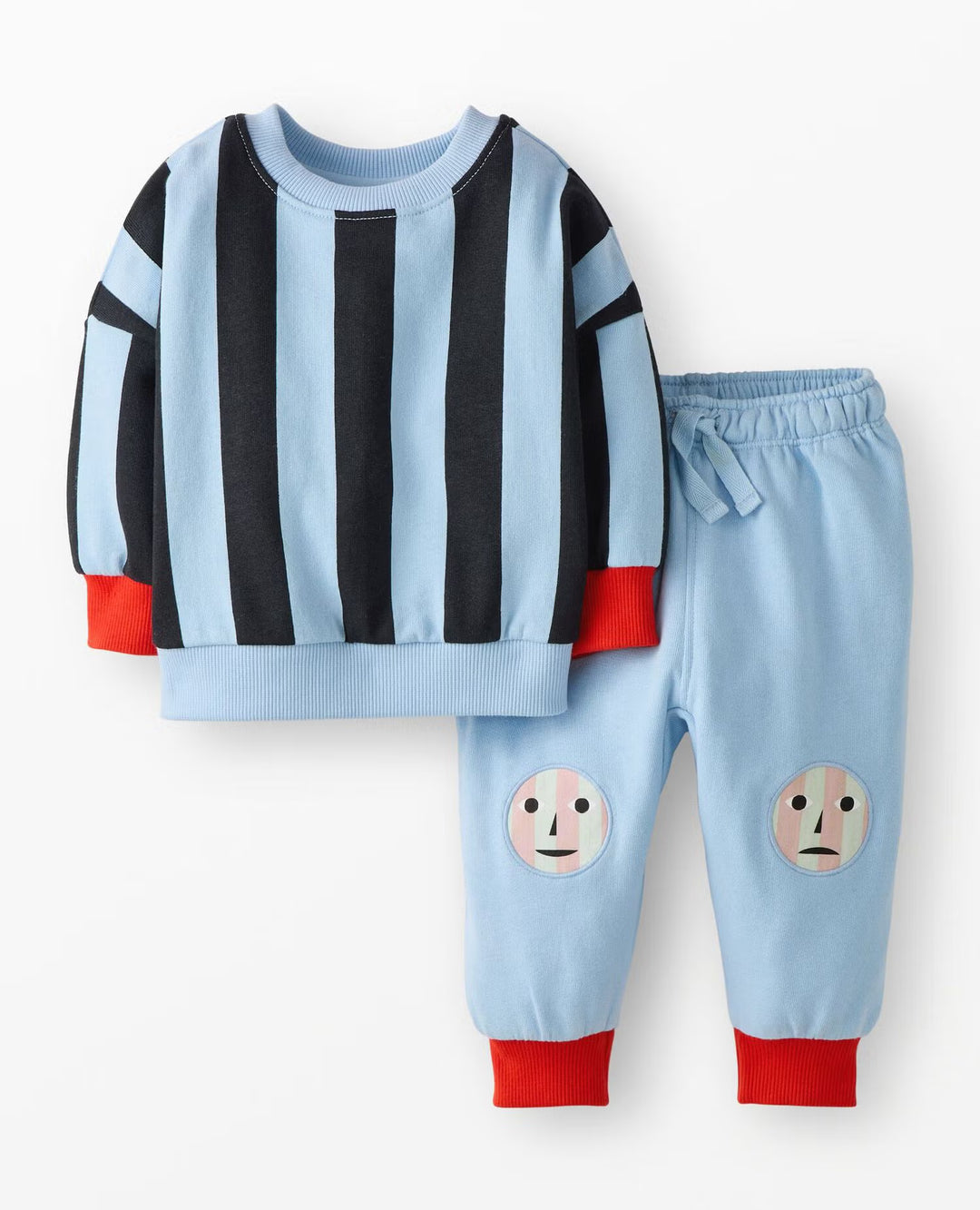 French Terry Set - Floaty Blue/Caviar