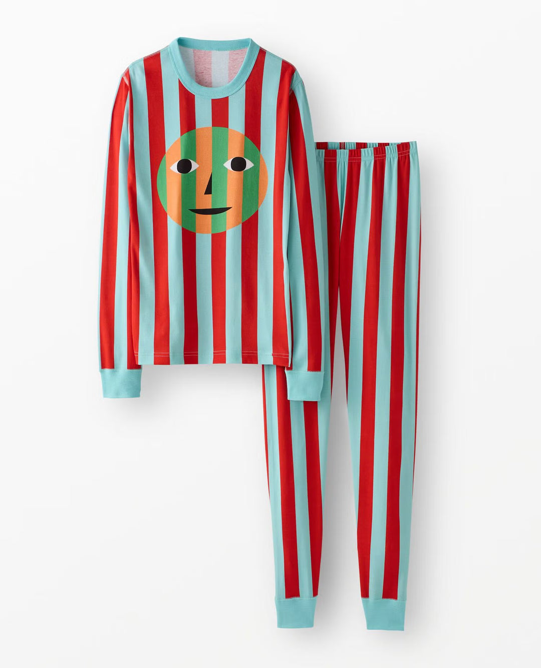 Long John Pajama Set - Warm Stripe