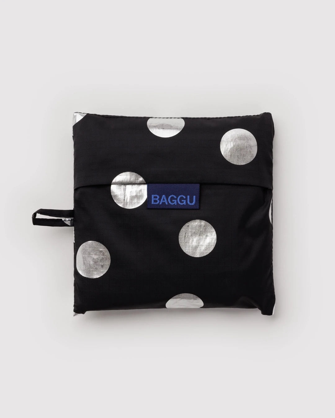 Big Baggu - Silver Metallic Polka Dot