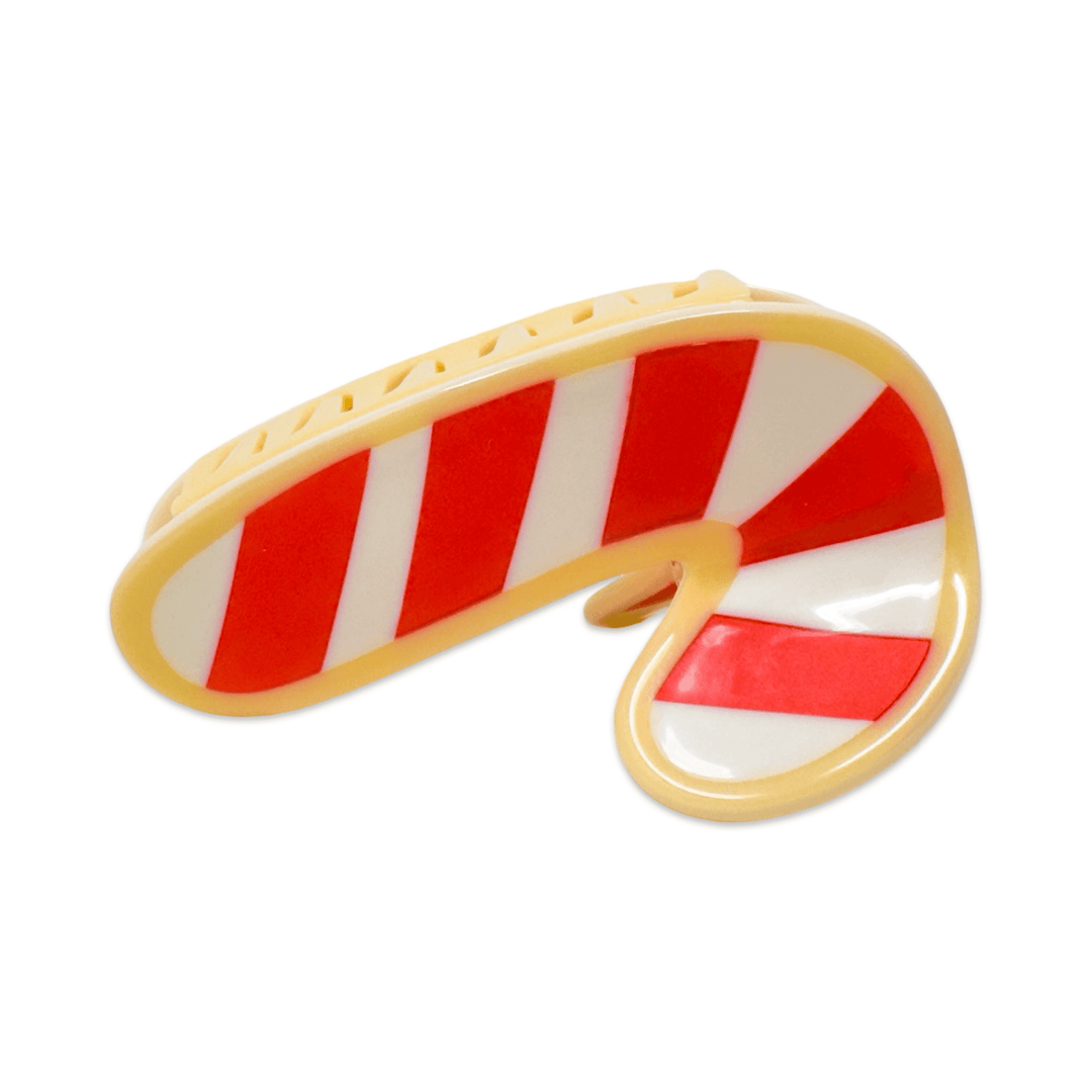 Midi Candy Cane Holiday Cookie Hair Claw Clip
