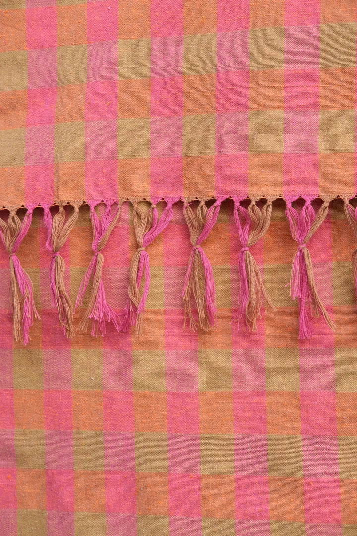 Blanket - Tobacco & Pink by Neon Orange & Yellow