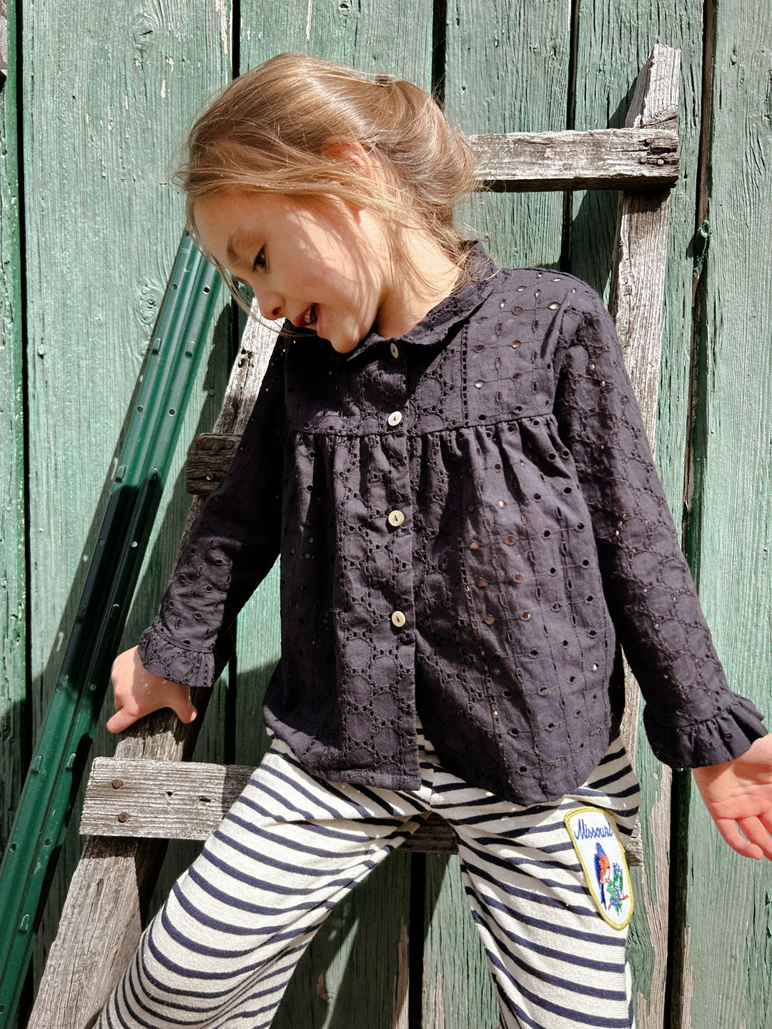 Bay Smock in Ink Cotton Lace