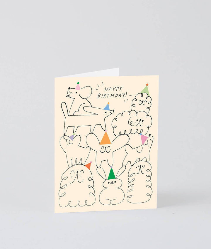 Happy Birthday Animal Stack' Kids Birthday Greetings Card