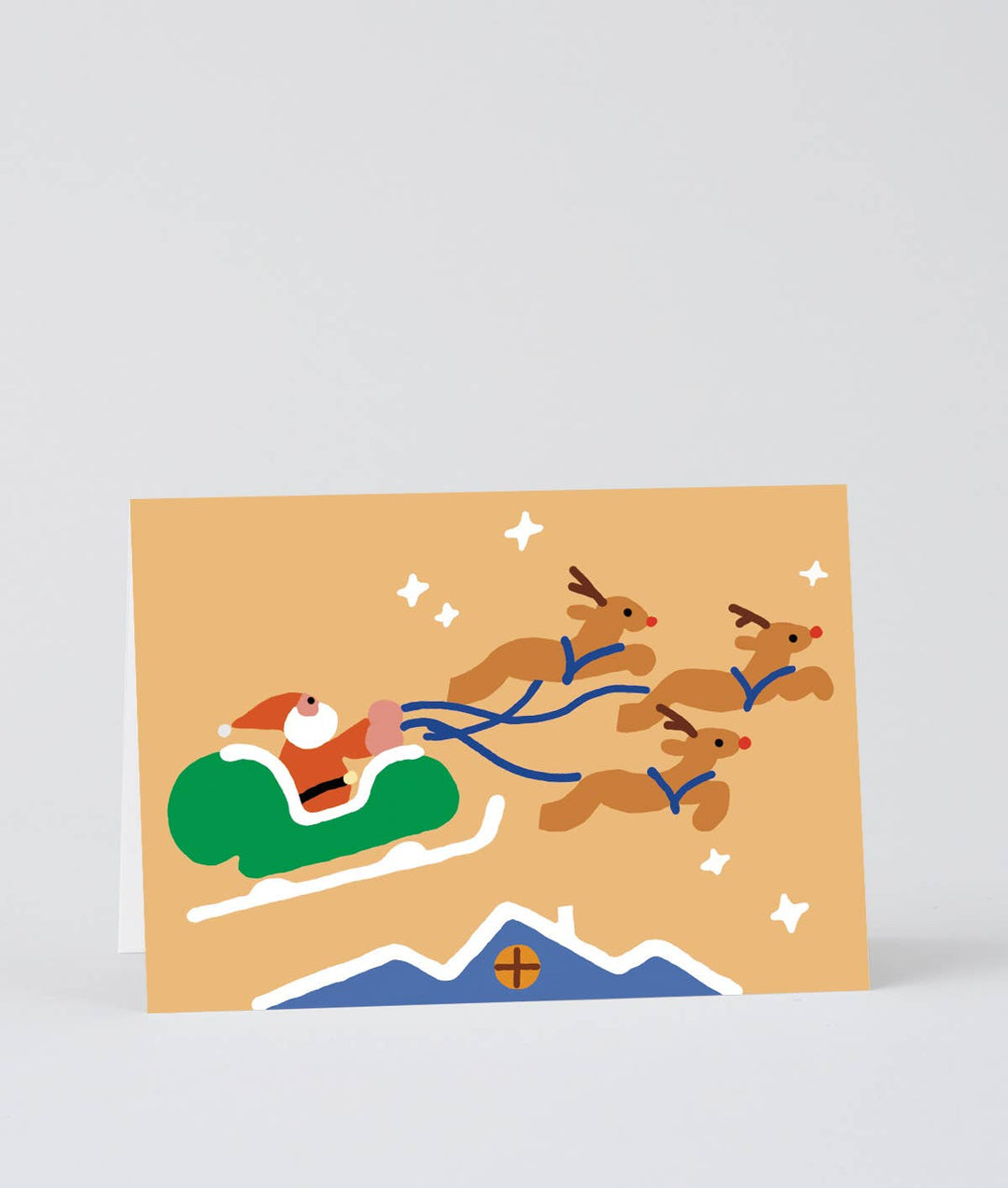 Santa and Sleigh Holiday Greeting Card
