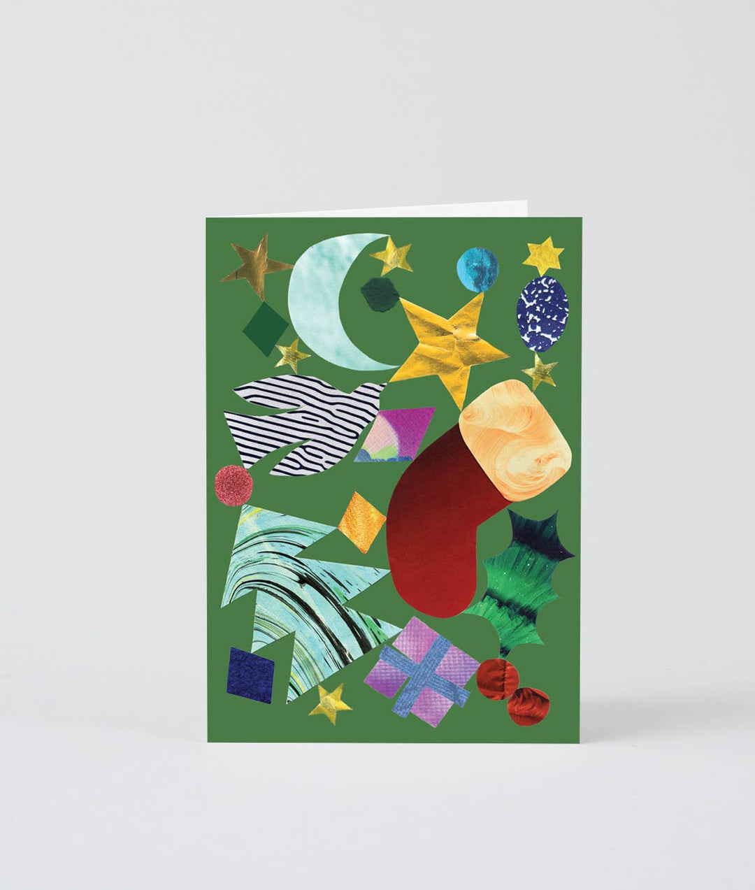 Abstract Christmas Embossed Holiday Greeting Card