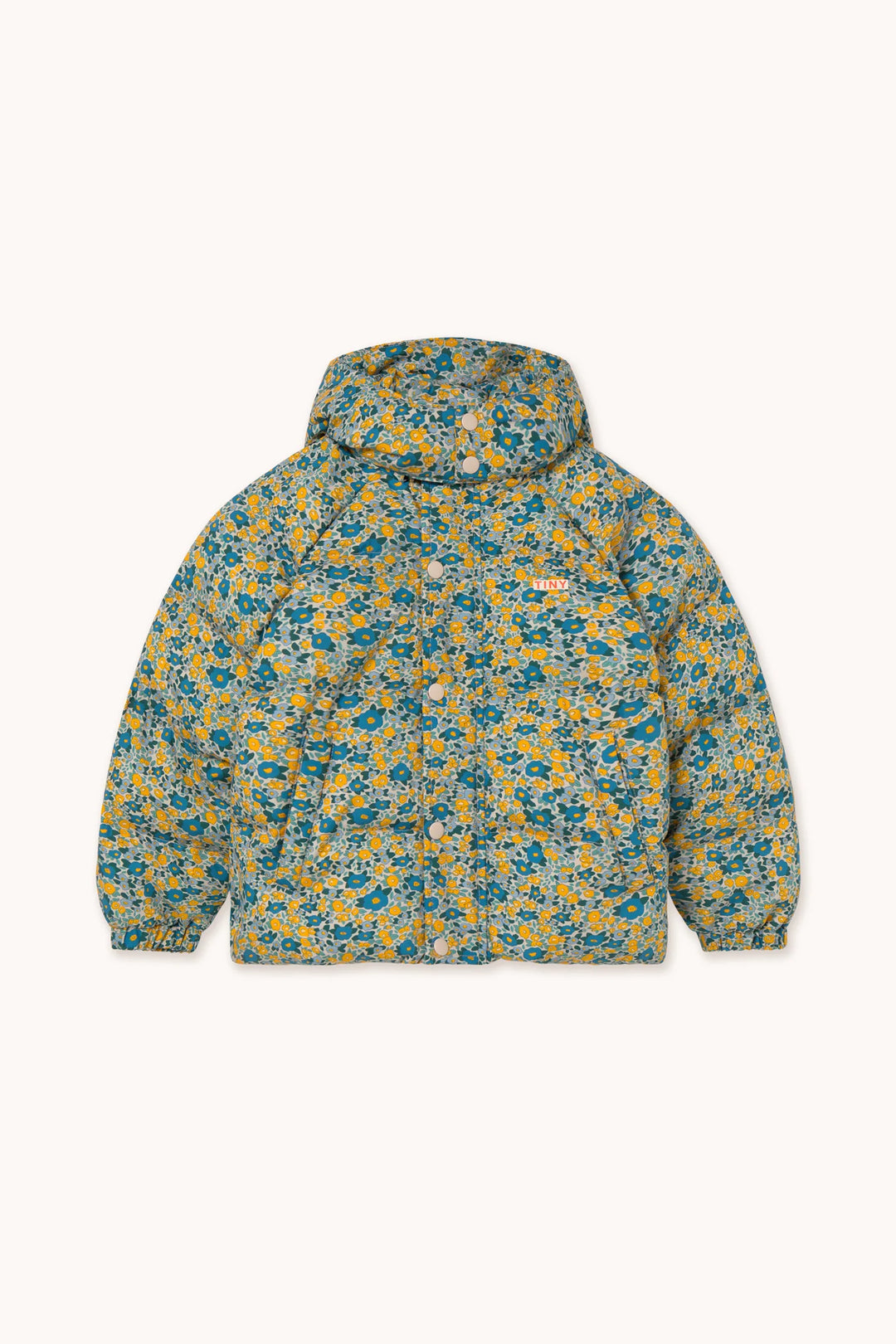 Flower Pattern Short Padded Jacket