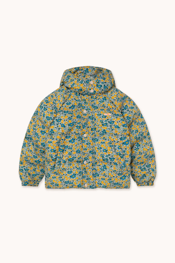Flower Pattern Short Padded Jacket