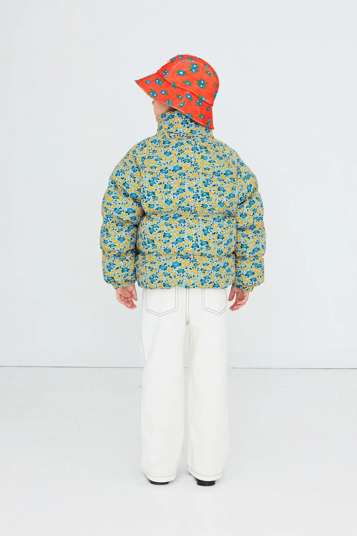 Flower Pattern Short Padded Jacket