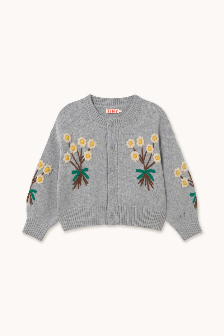 Flowers Wool Cardigan
