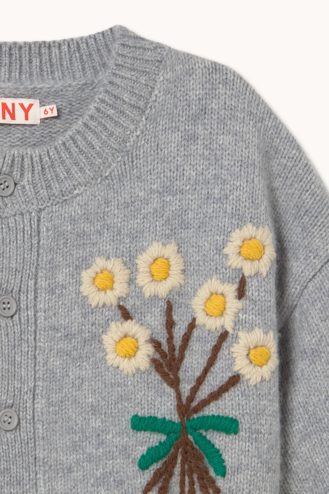 Flowers Wool Cardigan
