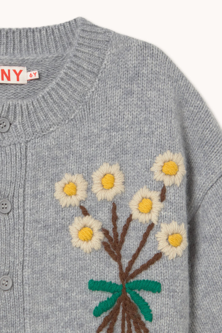 Flowers Wool Cardigan
