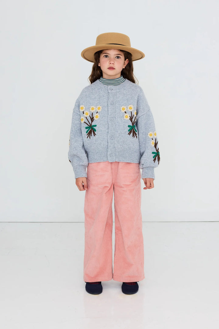 Flowers Wool Cardigan