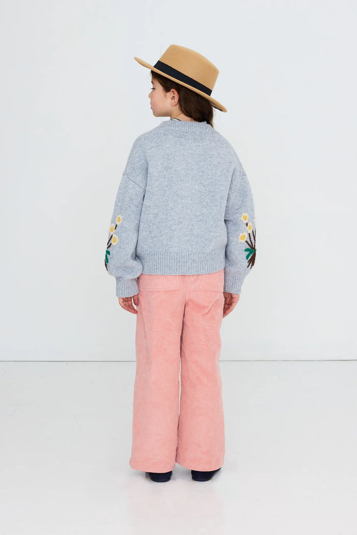 Flowers Wool Cardigan