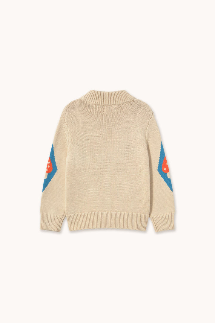 Mushroom Diamonds Mockneck Sweater
