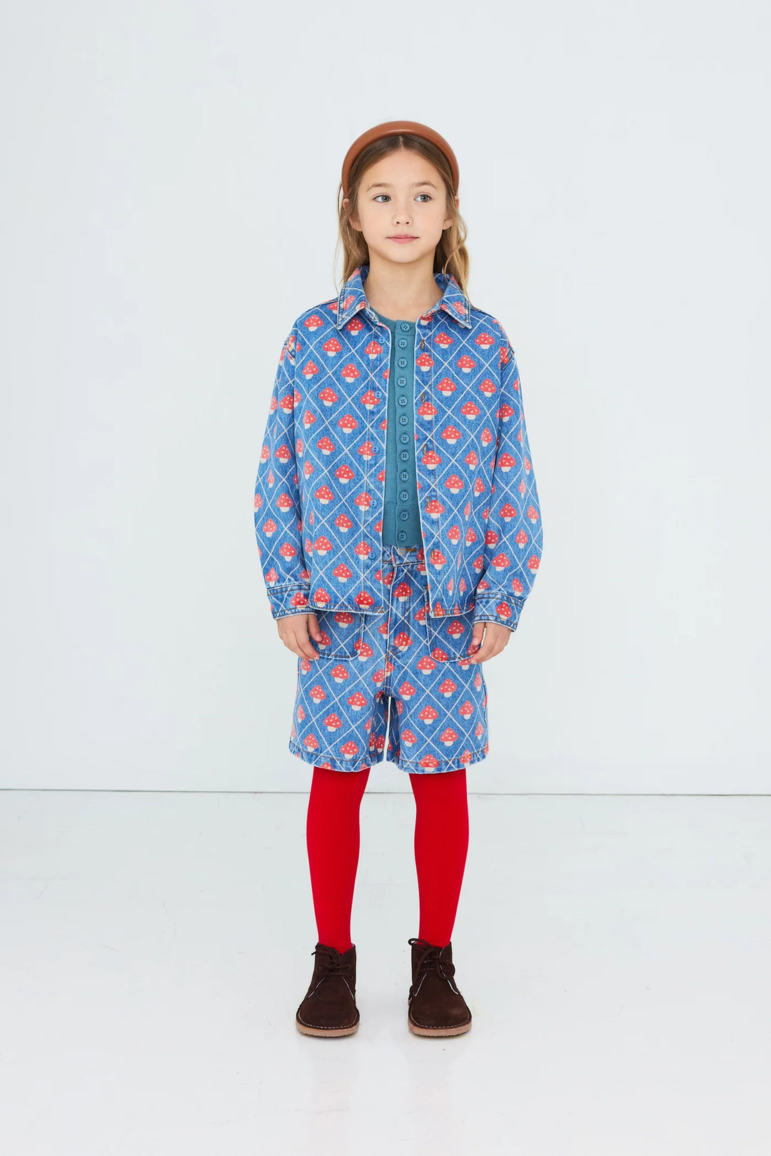 Mushrooms Denim Shirt