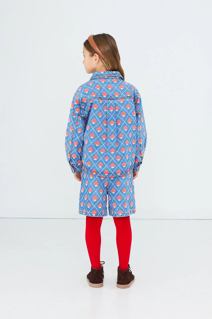 Mushrooms Denim Shirt