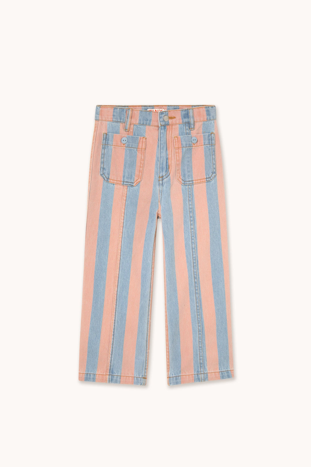 Pink Stripes Denim Pants