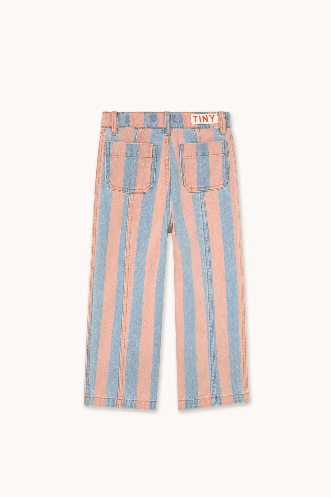 Pink Stripes Denim Pants