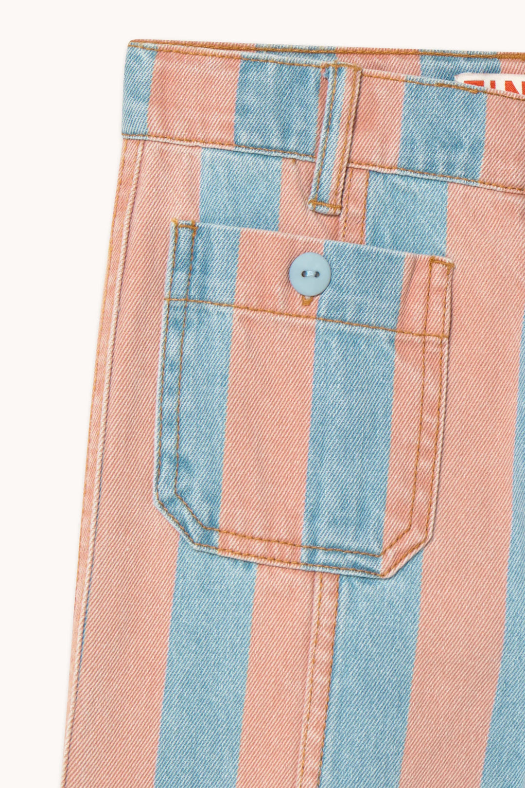Pink Stripes Denim Pants