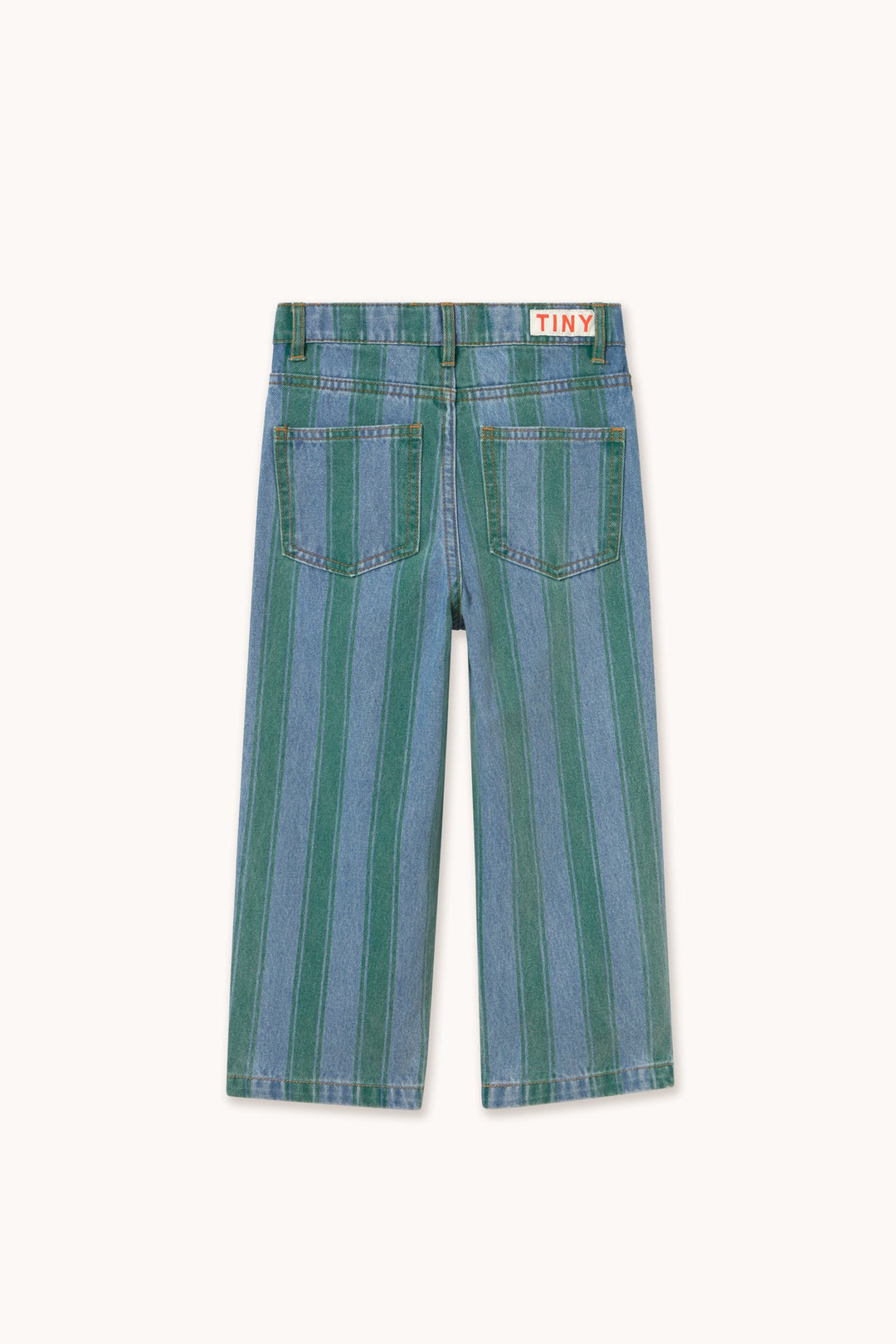Retro Stripes Straight Denim Pant
