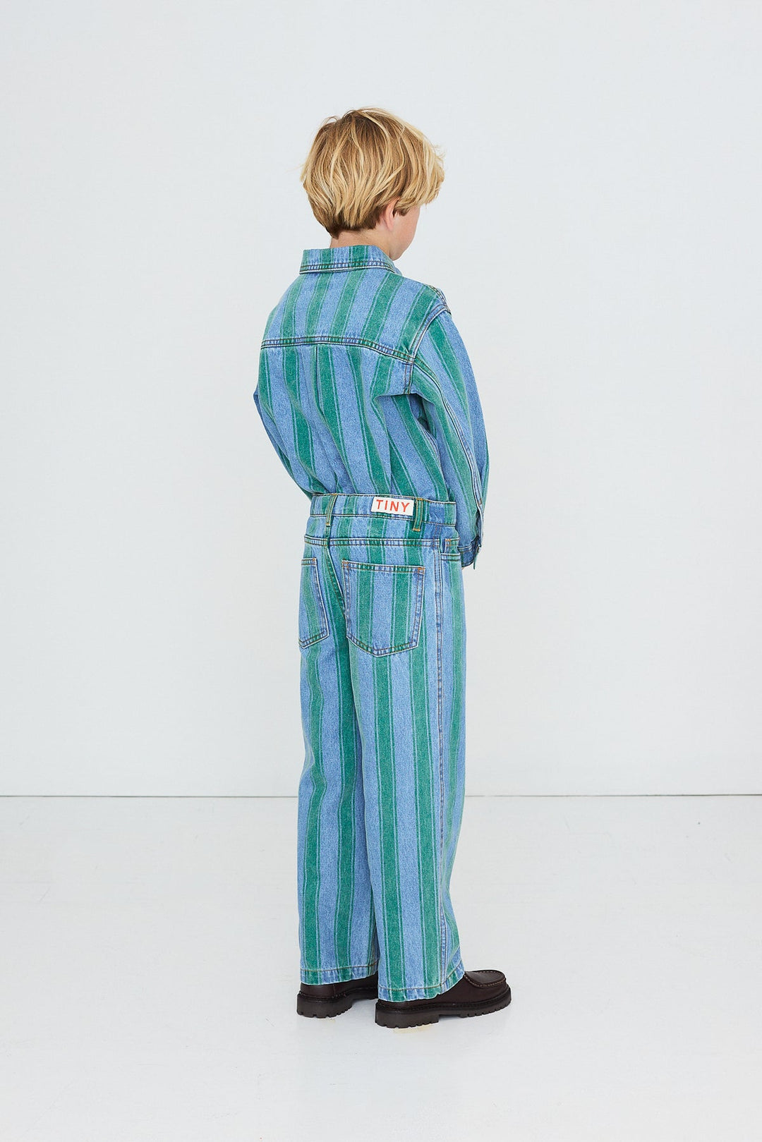 Retro Stripes Straight Denim Pant