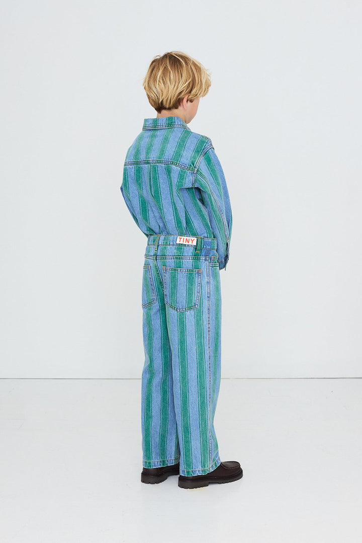 Retro Stripes Straight Denim Pant