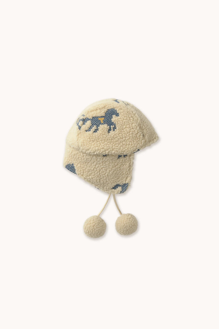 Horses High-Pile Earflap Beanie