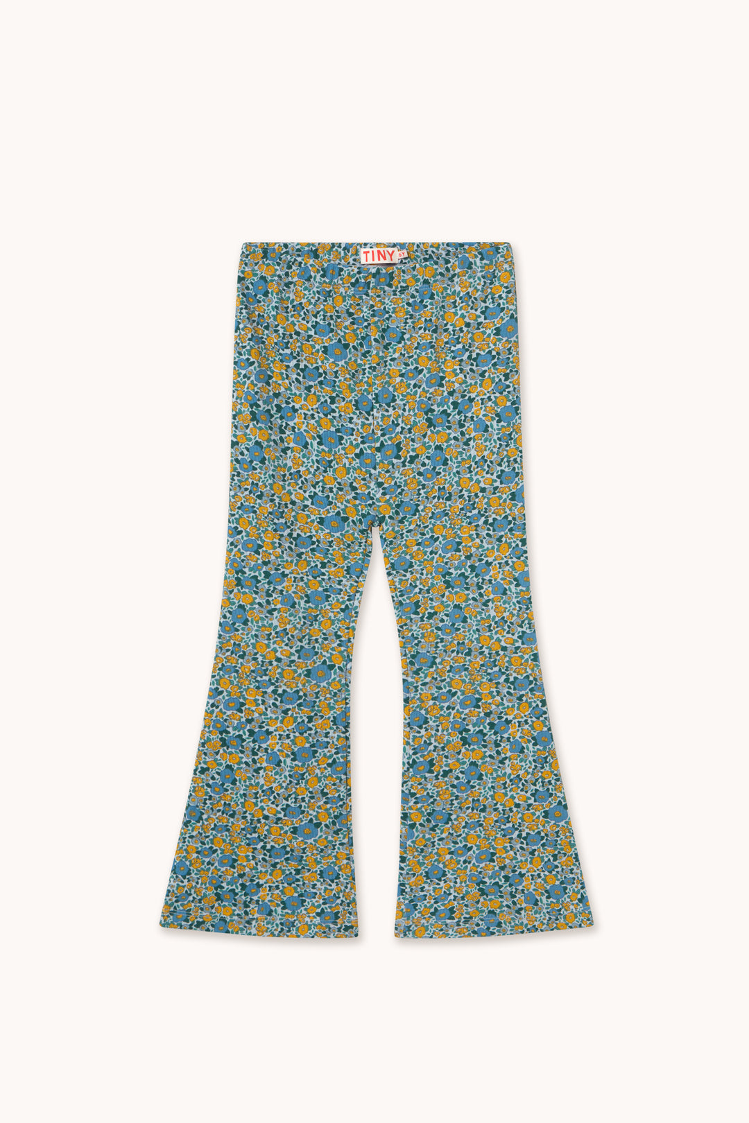 Flower Pattern Rib Pant