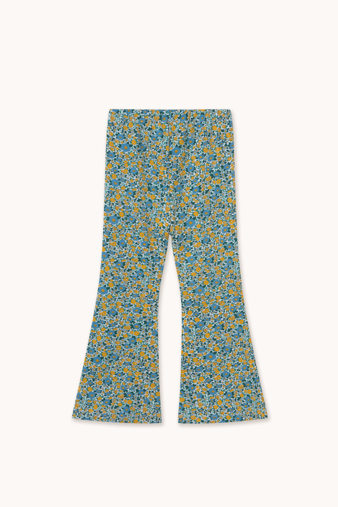 Flower Pattern Rib Pant