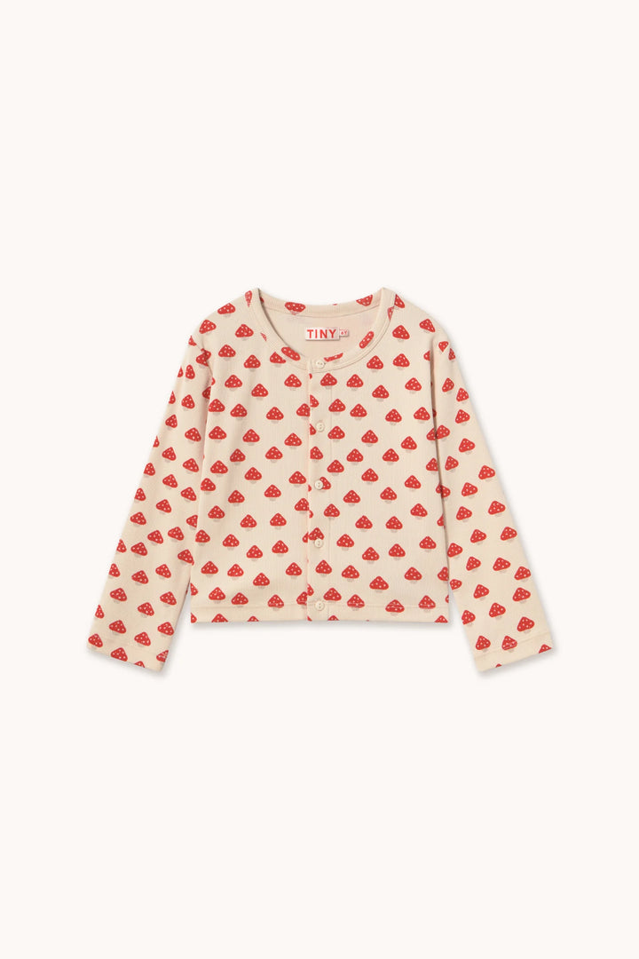 Mini Mushrooms Rib Cardigan