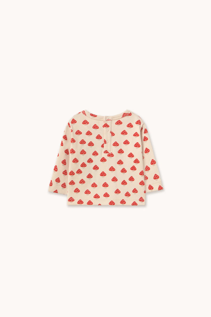 Mini Mushrooms Aop Rib Baby Tee