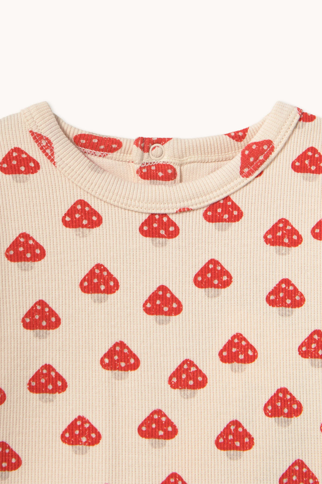 Mini Mushrooms Aop Rib Baby Tee