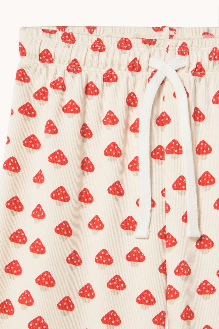 Mini Mushrooms Pattern Rib Pant