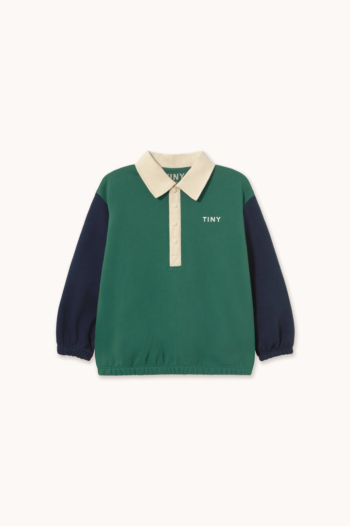 Color Block Polo Sleeve Tee