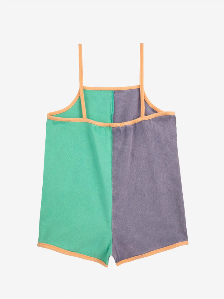 Color block woven playsuit