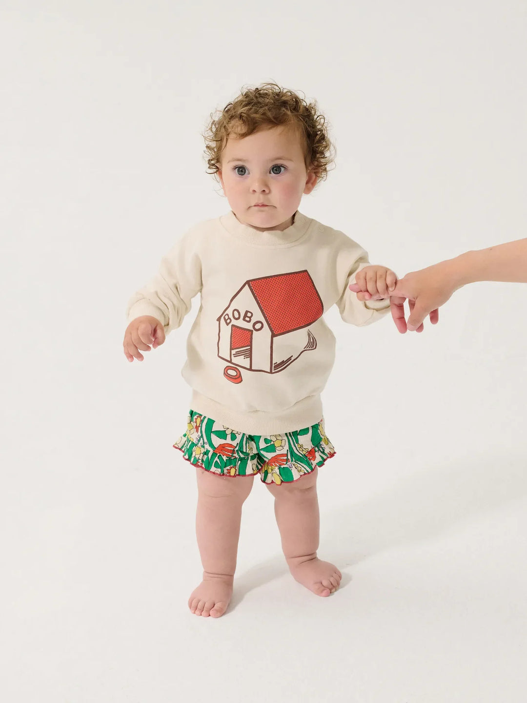 Color Herbalist all over ruffled shorts