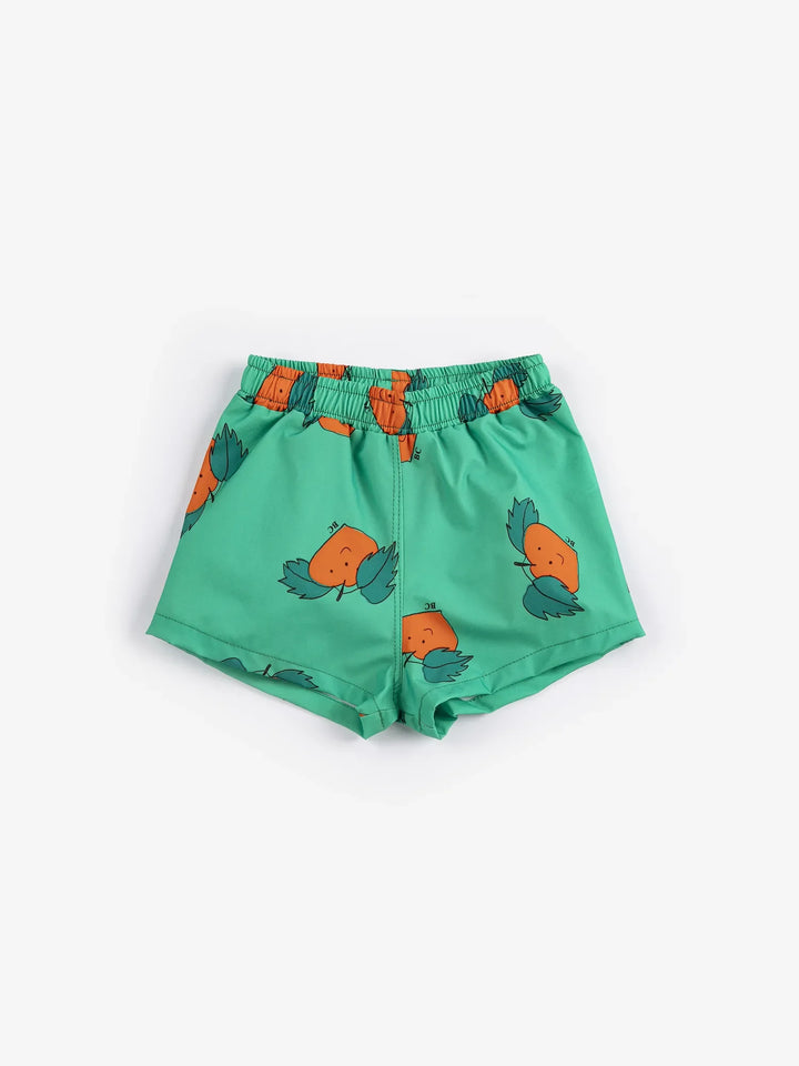 Tangerine all over swim trunks - baby