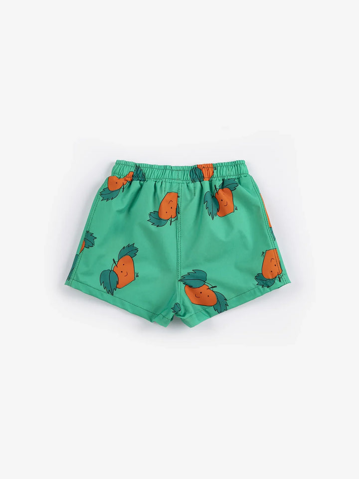 Tangerine all over swim trunks - baby
