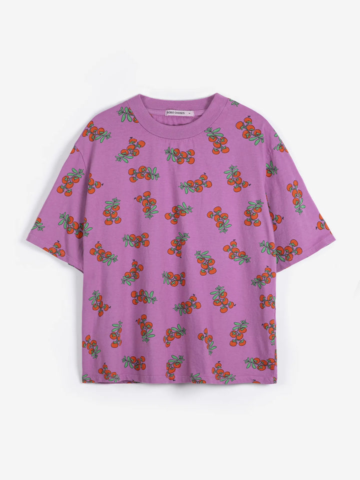 Tomatoes print fitted T-shirt