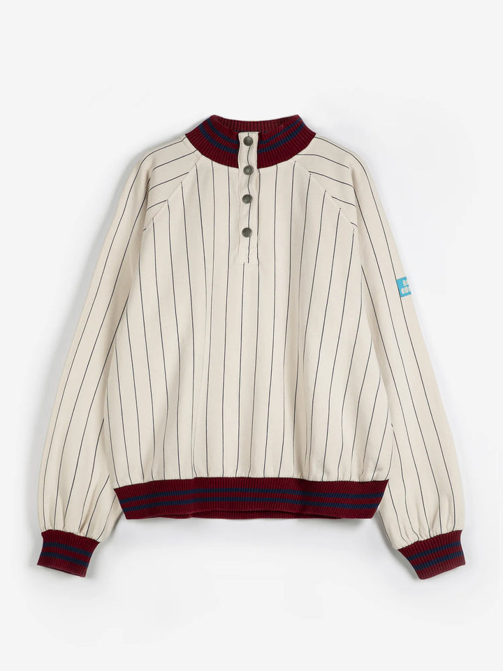 Striped high neck oversize sweatshirt